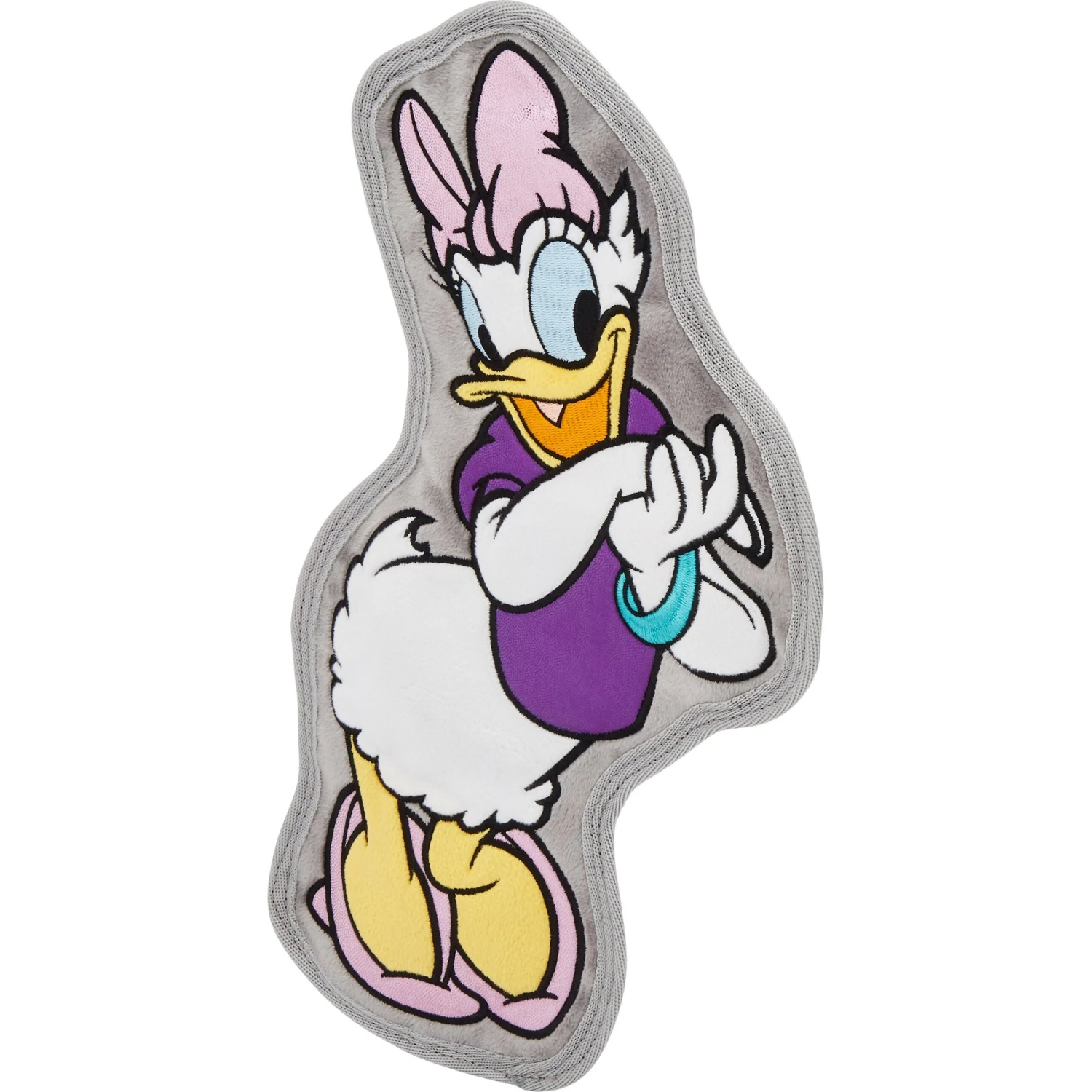 Disney Daisy Duck Flat Plush Squeaky Dog Toy 1 Disney Daisy Duck Flat Plush Squeaky Dog Toy