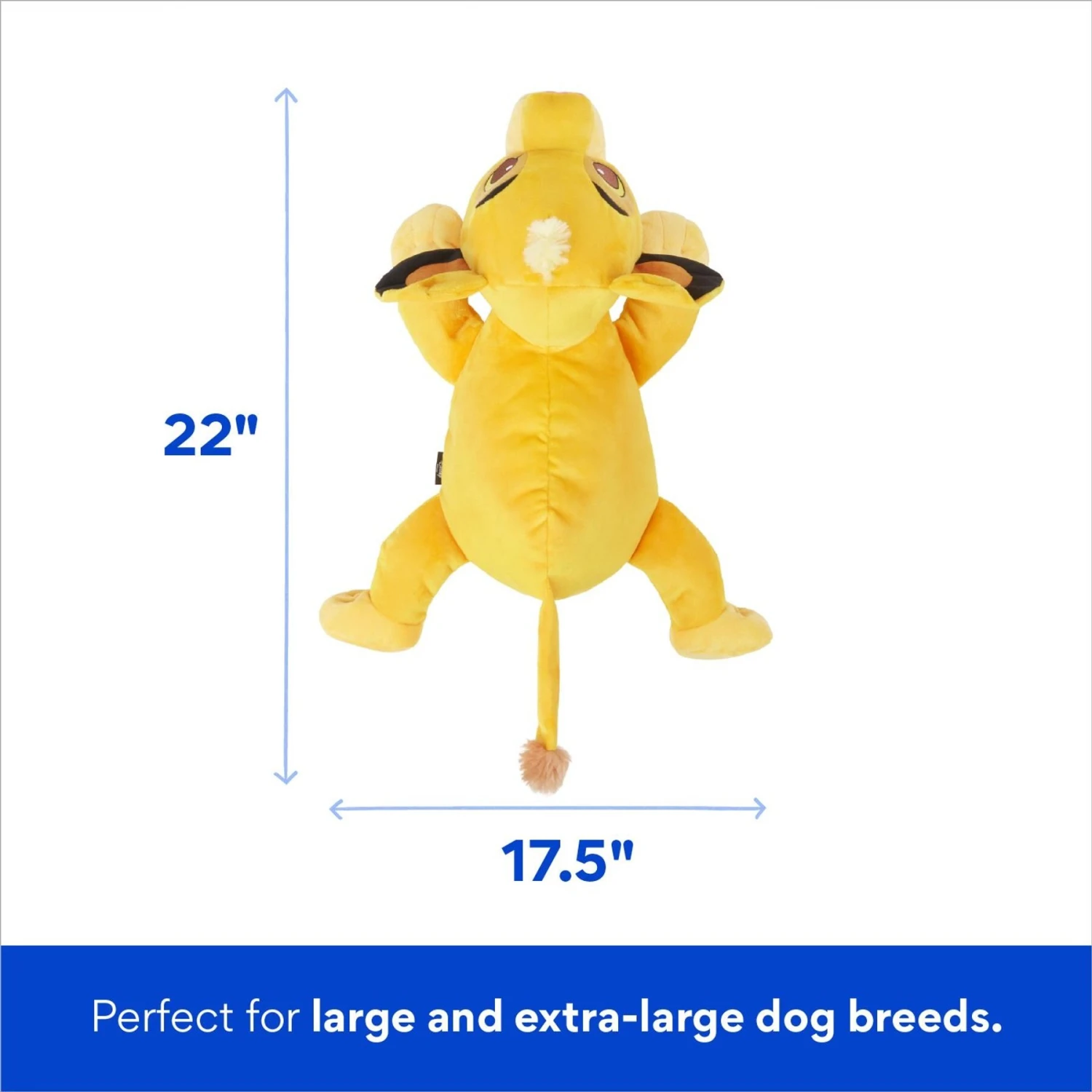 Disney Simba Jumbo Plush Squeaky Dog Toy 2 Disney Simba Jumbo Plush Squeaky Dog Toy - Image 2