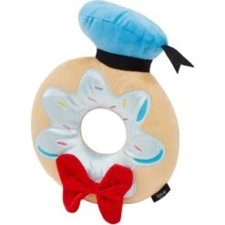 Disney Donald Duck Donut Plush Squeaky Dog Toy