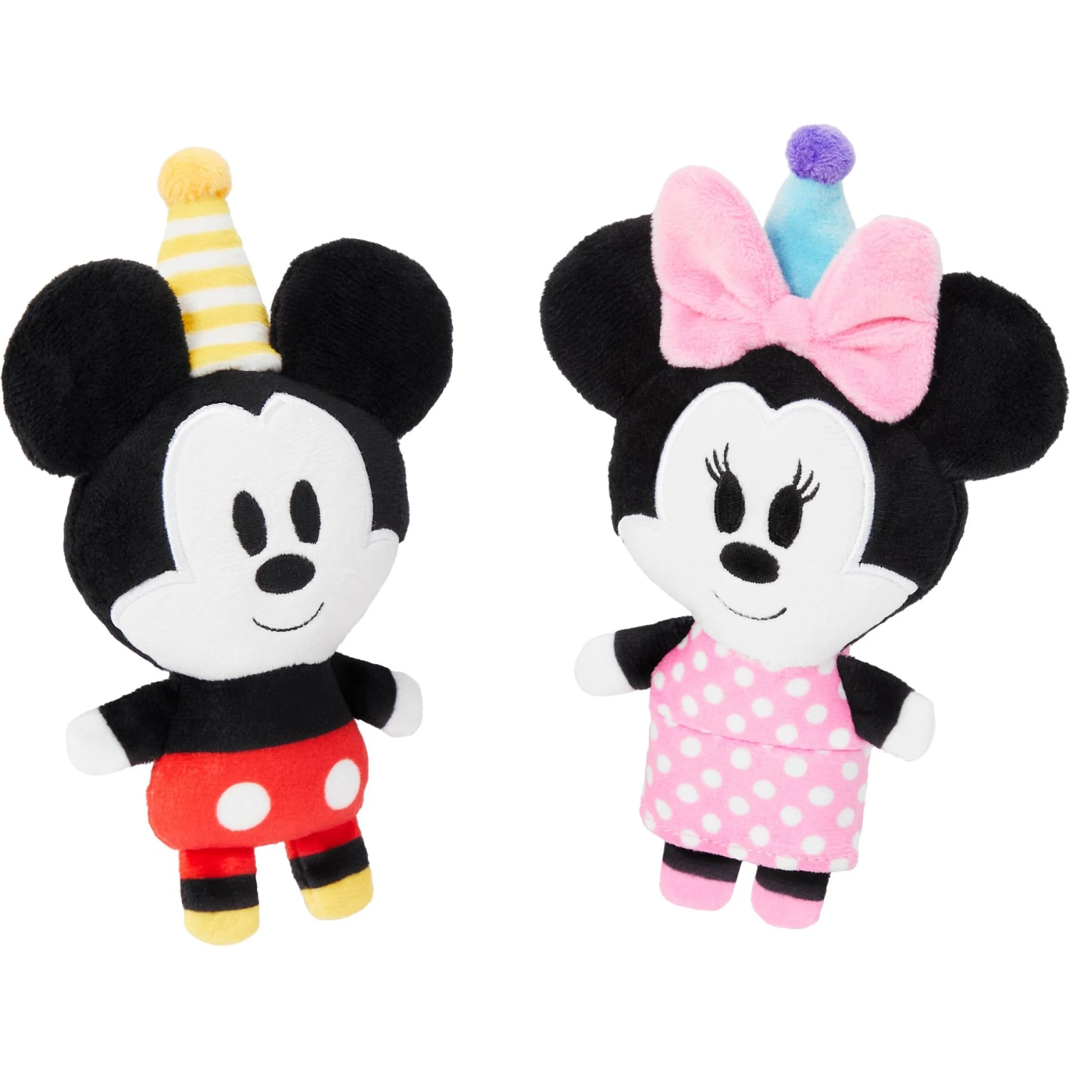 Disney Mickey Mouse & Minnie Mouse Birthday Plush Cat Toy With Catnip 1 Disney Mickey Mouse & Minnie Mouse Birthday Plush Cat Toy With Catnip