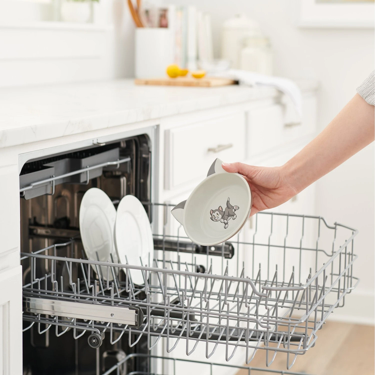 Disney Figaro No-Skid Ceramic Cat Bowl 5 Disney Figaro No-Skid Ceramic Cat Bowl - Image 5