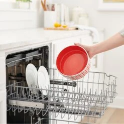 Disney Mickey Mouse Red Deco No-Skid Ceramic Dog & Cat Bowl -Disney 280602 PT6. AC SS1800 V1629987619