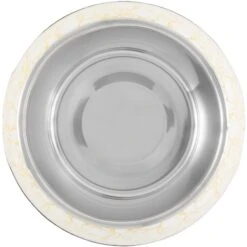 Disney Winnie The Pooh Non-Skid Stainless Steel With Melamine Stand Dog & Cat Bowl, Yellow -Disney 280632 PT4. AC SS1800 V1628535455