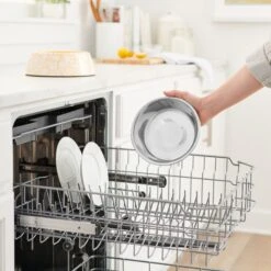 Disney Winnie The Pooh Non-Skid Stainless Steel With Melamine Stand Dog & Cat Bowl, Yellow -Disney 280632 PT6. AC SS1800 V1629987522