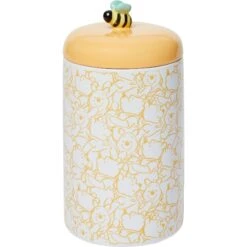 Disney 9 Disney Winnie The Pooh Yellow Ceramic Dog & Cat Treat Jar