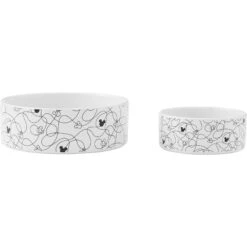 Disney Mickey Lines Non-Skid Ceramic Dog & Cat Bowl -Disney 291418 PT5. AC SS1800 V1633978787