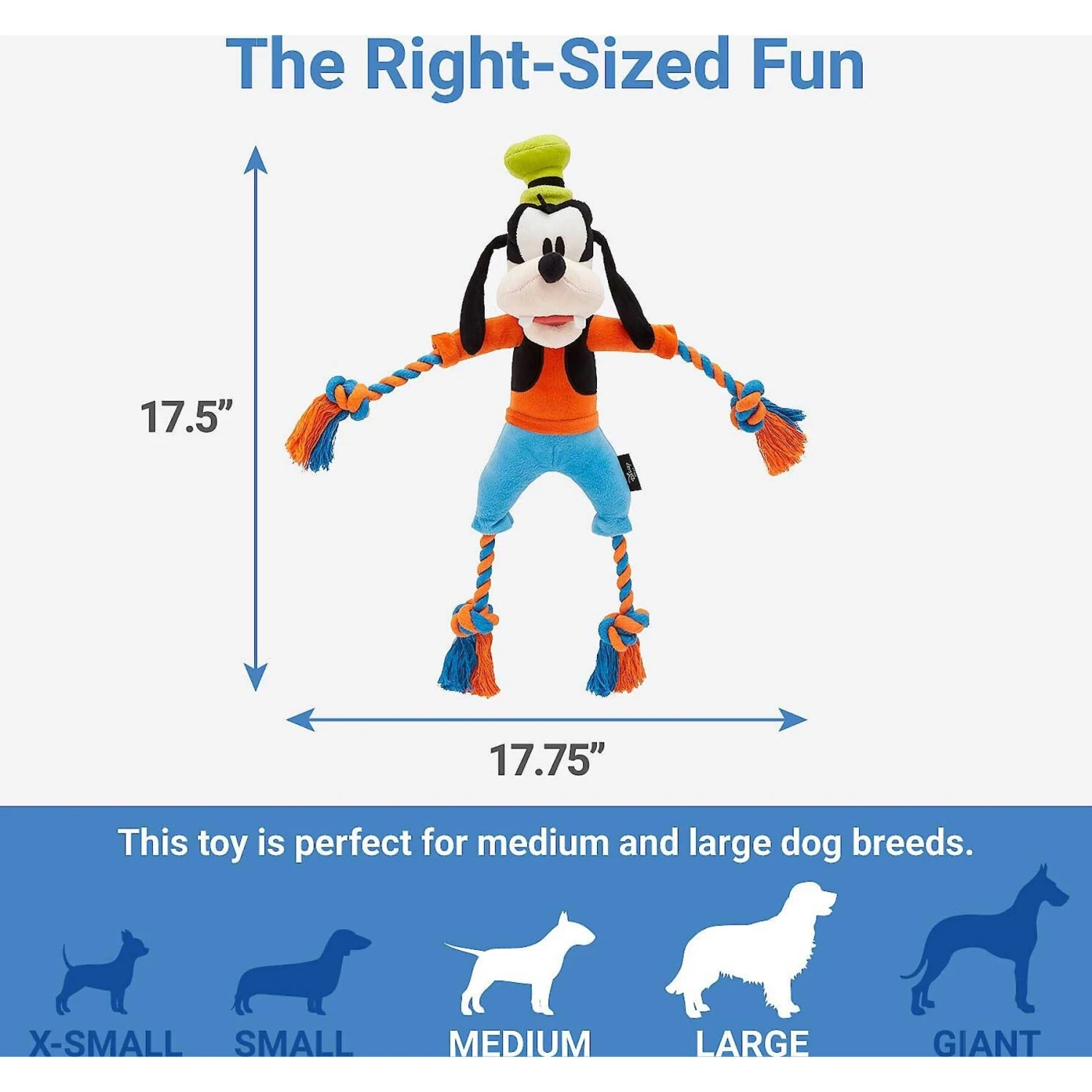 Disney Goofy Plush With Rope Squeaky Dog Toy & Disney Pluto Bottle Plush Squeaky Dog Toy 3 Disney Goofy Plush With Rope Squeaky Dog Toy & Disney Pluto Bottle Plush Squeaky Dog Toy - Image 3