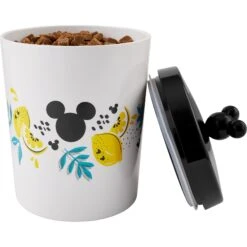 Disney Mickey Mouse Lemon Melamine Dog & Cat Treat Jar -Disney 315302 PT4. AC SS1800 V1646327545