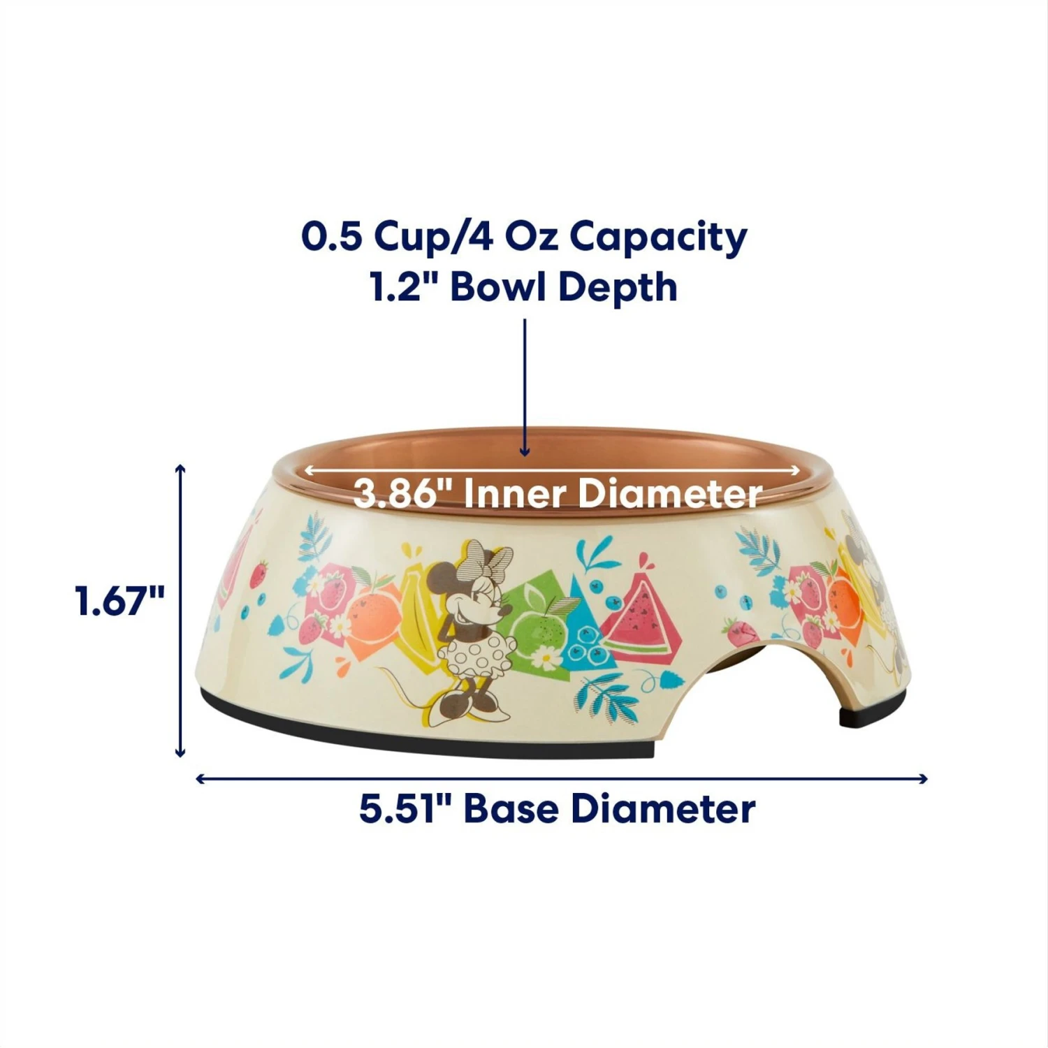 Disney Minnie Mouse Summer Bamboo Melamine Stainless Steel Dog & Cat Bowl 2 Disney Minnie Mouse Summer Bamboo Melamine Stainless Steel Dog & Cat Bowl - Image 2