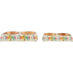 Disney Minnie Mouse Summer Bamboo Melamine Stainless Steel Double Dog & Cat Bowl -Disney 315343 PT5. AC SS1800 V1646328529