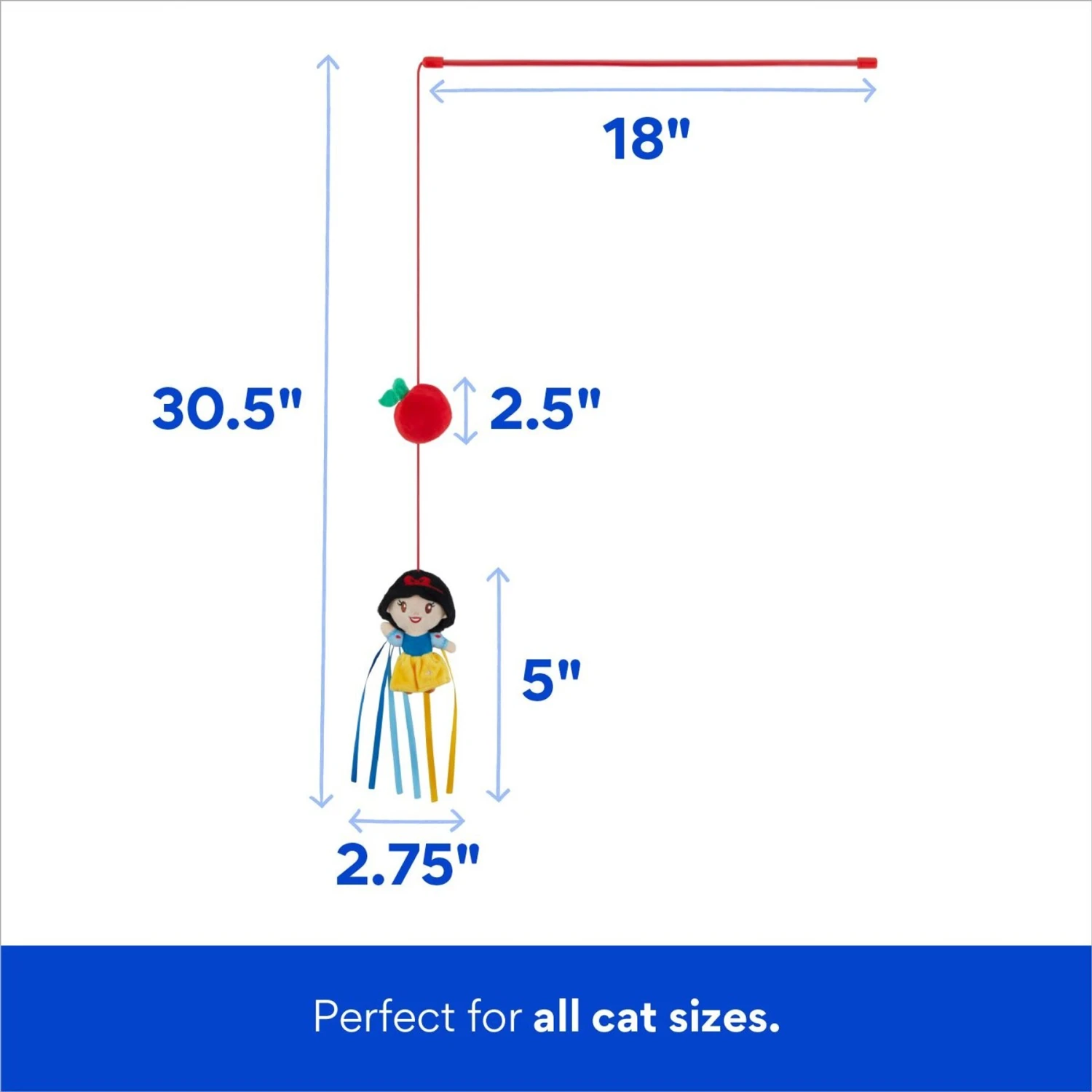 Disney Princess Snow White Teaser Wand Cat Toy With Catnip 2 Disney Princess Snow White Teaser Wand Cat Toy With Catnip - Image 2