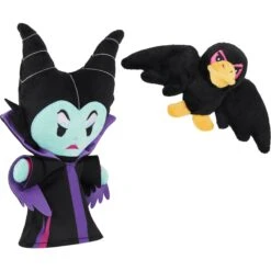 Disney Villains Maleficent & Raven Plush Squeaky Dog Toy, 2 Count