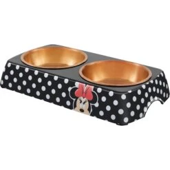 Disney Minnie Mouse Peek-A-Boo Silicone Dog & Cat Can Cover & Disney Minnie Mouse Peek-A-Boo Melamine Stainless Steel Double Dog & Cat Bowl -Disney 623406 PT5. AC SS1800 V1661896618