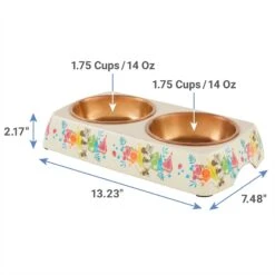 Disney Minnie Mouse Summer Bamboo Melamine Stainless Steel Double Dog & Cat Bowl & Disney Minnie Mouse Peek-A-Boo Melamine Stainless Steel Double Dog & Cat Bowl -Disney 623430 PT2. AC SS1800 V1661896456