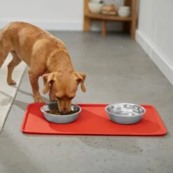 Disney Mickey Silicone Dog & Cat Food Mat & Disney Mickey Mouse Red Deco No-Skid Ceramic Dog & Cat Bowl -Disney 623462 PT3. AC SS1800 V1661896217