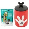 Disney Table Scraps Mickey Mouse Hot Diggity Dog Recipe Upcycled Jerky Dog Treats, 5-oz Bag & Disney Mickey Mouse Ceramic Dog & Cat Treat Jar