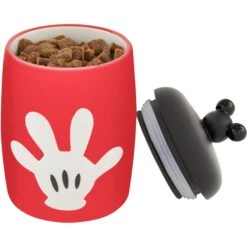 Disney Table Scraps Mickey Mouse Hot Diggity Dog Recipe Upcycled Jerky Dog Treats, 5-oz Bag & Disney Mickey Mouse Ceramic Dog & Cat Treat Jar -Disney 623510 PT7. AC SS1800 V1661896396