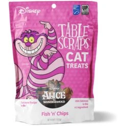 Disney Table Scraps Alice In Wonderland Fish 'n' Chips Recipe Cat Treats, 3-oz Bag