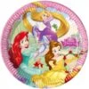 Disney 93431 Ariel, Belle, Rapunzel Plates, Multi Coloured