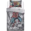 Disney Marvel Comics Spiderman Comic Group Grey Panel Bed