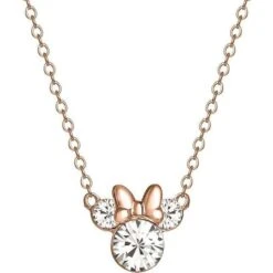 Disney Mickey & Minnie Necklace - Rose Gold/Transparent