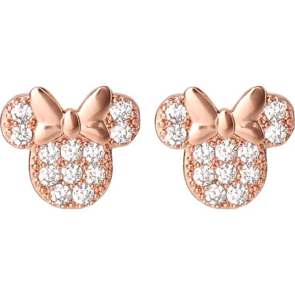 Disney Minnie Mouse Stone Set Earrings - Rose Gold/Transparent 1 Disney Minnie Mouse Stone Set Earrings - Rose Gold/Transparent
