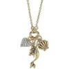 Disney Princess Little Mermaid Coloured Plated Charm Necklace