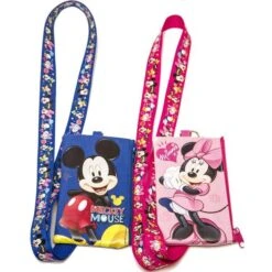 Disney Set Of 2 And Minnie Mouse Lanyards With Detachable Coin Purse